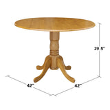 International Concepts T04-42DP Table ronde en chêne 106,7 cm