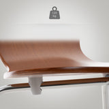CLP Chaise Empilable Calisto en Bois - Assise Ergonomique - Chaise de Salle d'Attente en Bois Chaise, Hauteur Assise 45 cm -Couleurs au Choix: | Couleur Marron