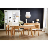 Miliboo Chaises Vintage en Bois Clair chêne et Tissu Beige (Lot de 2) Lucia