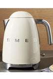 Smeg, Bouilloire Électrique KLF03WHEU 1,7 L, Filtre Anticalcaire Lavable, Arrêt Automatique de Sécurité, Indicateur de Niveau d'Eau, Base Antidérapante, Range Cordon, Puissance 2400W, Blanc