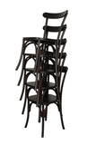 Biscottini Chaises de salle à manger bois massif 90x44x43 cm - Chaise cuisine et salon - Chaises en bois d'extérieur et intérieur - Chaise rustique Cross - Chaise rembourrée en bois vintage