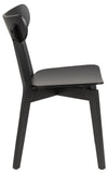 AC Design Furniture Roxanne Chaises de Salle à Manger Noires 2 pièces, Lot de 2 Chaises de Cuisine en Bois, Meubles de Salle à Manger, Style Scandinave Rétro, H: 79,5 x L: 45 x P: 55 cm