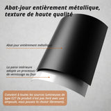 OUSFOT Lampadaire sur Pied Salon 146cm 230V Lampadaire Industriel Rétro Lampe Salon E27 Lampe sur Pied en Métal Lampe de Lecture pour Salon, Chambre, Bureau (Sans Ampoules) Noir