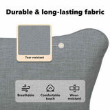 vidaXL Fauteuil Gris Clair 69 x 74 x 93 cm Tissu, Fauteuil, Design Moderne, Polyester Durable, Assise pour Salon, Cozy, Chaise Ergonomique, Cadre en Bois Massif, Style Compact