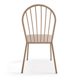Oviala Ensemble Table de terrasse inclinable et 2 chaises bistrot Taupe - Palavas