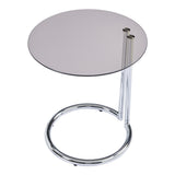 [en.casa] Table d'Appoint avec Plateau Rond en Verre Trempé de 6 MM Table Basse Bout de Canapé Support Plantes pour Salon Chambre Bureau Entreé Métal 46 x 45 cm Verre Bronze Chrome