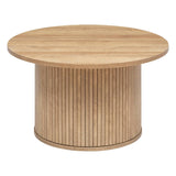 Atmosphera Créateur d'Intérieur - Table Basse Colva Effet Bois - Table d'Appoint pour Chambre, Salon, Bureau - Plateau Déperlant - D70cm x H40cm