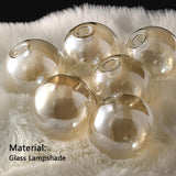 Pilanp Plafonnier Moderne Globe en Verre ambré plafonnier Multi-lumières plafonnier Salon Cuisine Chambre plafonniers intérieur Plafond Lustre décor à la Maison