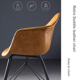 ECBETCR ChaisesChaises d'appoint de Style Industriel pour Salle à Manger, pub, café, fauteuils d'appoint, Club, siège en Cuir et Pieds en métal, Taille : 47 x 54 x 84 cm, 5 Couleurs.