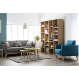 Miliboo Fauteuil scandinave déhoussable en Tissu Rose et Bois Clair Oslo
