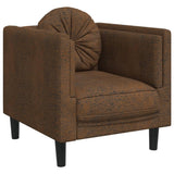 Fauteuil avec Coussin Marron Velours,Fauteuil Velours Confortable et Moderne pour Salon et Chambre Canapés et divans, Salon