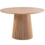 HOMIFAB Table à Manger Ronde en Bois 4 Personnes - diamètre 120 cm - Ada