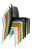 CLP Chaise D'Extérieur Empilable Maya en Plastique I Chaise De Balcon Résistante Aux UV I Chaise De Terrasse, Couleur:Bleu Clair