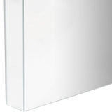 Beliani Table Coiffeuse Argentée Effet Miroir en Verre et MDF Console avec 2 Tiroirs au Design Moderne pour Intérieur Glamour