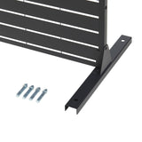casa.pro Cloison de Séparation Intérieur Paravent Séparateur de Pièce Design Moderne pour Délimiter Différentes Espaces avec Motif Décoratif Salon Séjour Bureau Acier Galvanisé 200 x 100 x 50 cm Noir