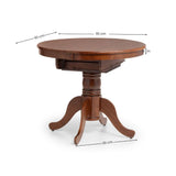 Julian Bowen Table à Manger Ronde à Ovale Extensible Canterbury, Acajou, Brown