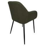 Lot de 2 fauteuils de table en tissu texturé maille 3D kaki - ELECTRON