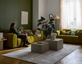 Lisa Design - Ray - canapé Droit 3 Places en Tissu texturé, Vert