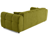 Lisa Design - Ray - canapé Droit 3 Places en Tissu texturé, Vert