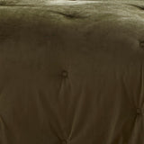 Appletree Couvre-lit matelassé en Velours Vert Olive (220 x 150 cm) – Motifs réversibles – Velours Doux au Toucher – Couvre-lit Chesterfield touffeté à Boutons