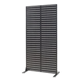 casa.pro Cloison de Séparation Intérieur Paravent Séparateur de Pièce Design Moderne pour Délimiter Différentes Espaces avec Motif Décoratif Salon Séjour Bureau Acier Galvanisé 200 x 100 x 50 cm Noir