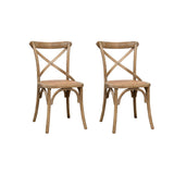 Biscottini 2 Chaise Salle a Manger Bois 86x42x46 cm - Chaise rotin Salle à Manger et Chaise de Cuisine - Chaise bistrot Bois - Chaise Bois bistrot