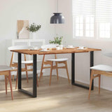 Tidyard Table de Salle à Manger Rectangulaire, Table de Repas Meuble à Manger, Table Console Extensible 160x80x76 cm Bois d'acacia Solide