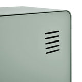 MEUBLE COSY Armoire Meuble de Rangement avec Portes et Étagères Caisson de Bureau en Métal pour Salon Chambre Entrée, Industriel, Vert Clair, 40x40x137cm