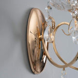 KOSILUM - Applique 2 bras cristal baroque pampilles or rose - Pavia - Lumière Blanc Chaud Eclairage Salon Chambre Cuisine Couloir - - - E14 - IP20