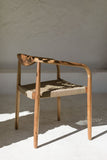 SKLUM Lot de 4 chaises de Jardin en Bois d'acacia et Corde tressée Mallory