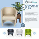 MartHome Cocktailsessel Club Tom - Hocker en Similicuir, Fauteuil pour Salon, Bureau, Hôtel - Siège, Mobilier d'hôtel. Chaise Rembourrée, Fauteuil de Club, Fauteuil Lounge, Fauteuil Cocktail (Rouge)