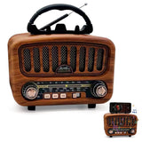 Radio rétro AM/FM/SW avec Bluetooth 5.0, petite batterie de 1800 mAh, cuisine et valise avec haut-parleur de 5 W, prise en charge USB/TF/AUX