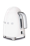 Smeg, Bouilloire Électrique KLF03WHEU 1,7 L, Filtre Anticalcaire Lavable, Arrêt Automatique de Sécurité, Indicateur de Niveau d'Eau, Base Antidérapante, Range Cordon, Puissance 2400W, Blanc