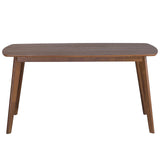 Table de Salle à Manger ou Cuisine 150 x 90 cm en Bois et MDF Marron Foncé de Style Rétro pour Intérieur Scandinave ou Vintage Beliani