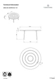 Symbiosis Ply Table Basse, Noyer et Métal Noir, 80x80x35 cm