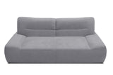 DOMO. Collection Canapé bohème, canapé 3 Places, Style bohème, canapé 3 Places, canapé rembourré, 224 x 109 x 81 cm (l x p x h), Gris foncé
