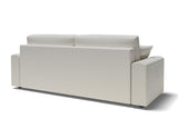 BAÏTA Canapé Droit Milo 3 Places en Tissu Bouclette Blanc