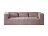 Lisa Design - Stella - canapé Fixe 3 Places - en Velours côtelé - Style Contemporain, Rose