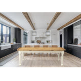Biscottini Table à Manger Extensible 200x80x100 cm Made in Italy - Table Salle à Manger Extensible en Bois Massif - Table Bois Salle a Manger
