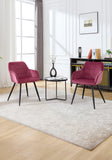 WOLTU 1 pièce Chaise de Salle à Manger Chaise de Cuisine rembourrée en Velours, Pied en métal,Bordeaux BH93bd-1