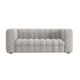 Mobilier-Deco Daria - Canapé 3 Places Convertible rapido en Tissu matelassé Gris Matelas 14 cm