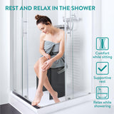 Navaris Tabouret de Douche – Siège en Acrylique 43,5 x 37 x 28 cm capacité maximale 100 kg – Tabouret antidérapant pour Salon Cuisine Couloir