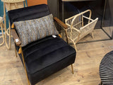 Amadeus - Fauteuil Hutch Velours Noir