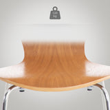 CLP Chaise Empilable Calisto en Bois - Assise Ergonomique - Chaise de Salle d'Attente en Bois Chaise, Hauteur Assise 45 cm -Couleurs au Choix:, Couleur:chęne