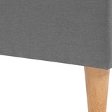 IDMarket - Lit Double scandinave Balta avec tête de lit et sommier 140 x 190 cm Tissu Gris Clair
