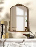 SHYFOY Grand Miroir Mural Baroque Antique, Miroir Entree Doré, Grand Miroir Mural Salon, Decoration Murale, 100 x 72 cm, Or