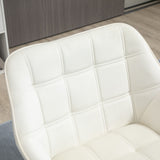 HOMCOM Fauteuil de salon Fauteuil à oreilles Fauteuil de relaxation avec pieds en caoutchouc, fauteuil de lecture avec aspect velours, fauteuil rembourré pour chambre à coucher, scandinave, blanc