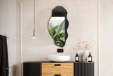 Decormat Miroir 50x100 cm Grand Moderne Irrégulier Organique Asymétrique Tache pour Salle de Bain Salon Vertical