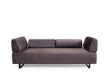 Menzzo Canapé 3 Places modulable Dossier et accoudoirs Amovibles avec 2 Coussins et Bout de canapé Agista Tissu Bleu