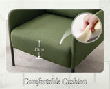 chairus Petit Canapé 1 Place Moderne Design, Fauteuil de Salon avec Pieds en Métal, Fauteuil Scandinave en Lin pour Salon Chambre Bureau, Vert